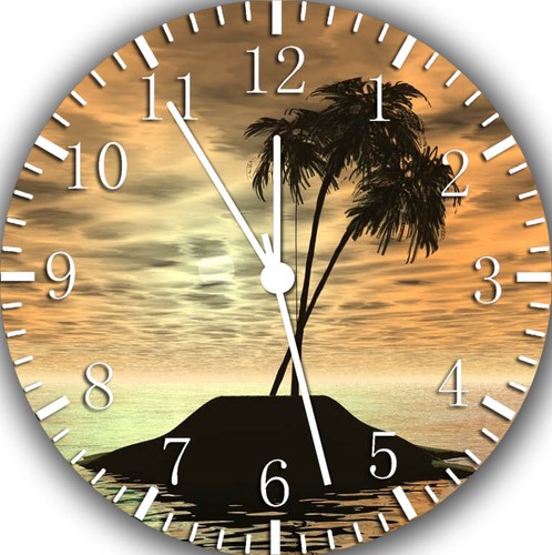 Palm tree sunset frameless - palm,