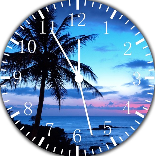 Palm tree sunset frameless - tree,