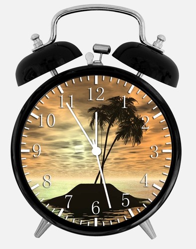 Palm tree sunset alarm - tree, desk